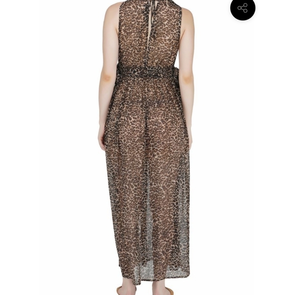 Animal Print Sheer Maxi Dress  Medium - Picture 8 of 9